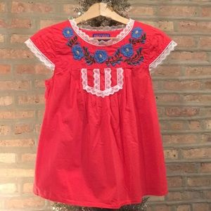 Tracy Feith for Target Embroidered Top with lace